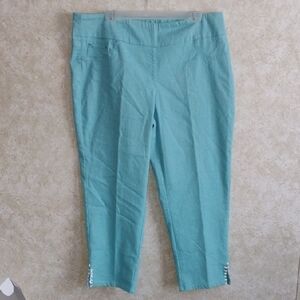 Teal Cropped Pants